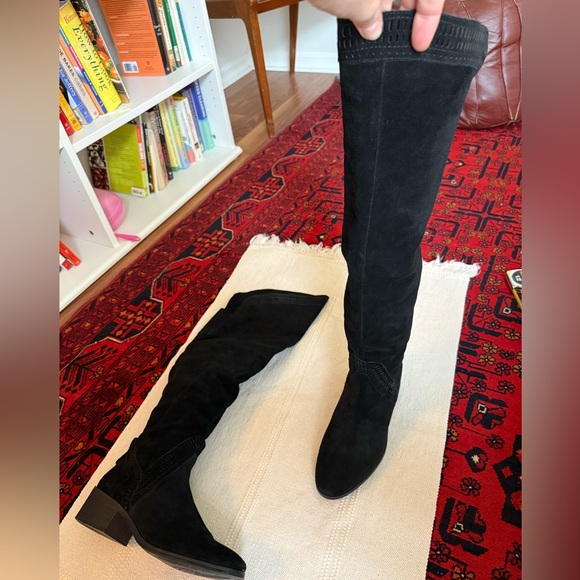Vince Camuto black suede boots over the knee heel size 9 / 39 - Picture 5 of 5